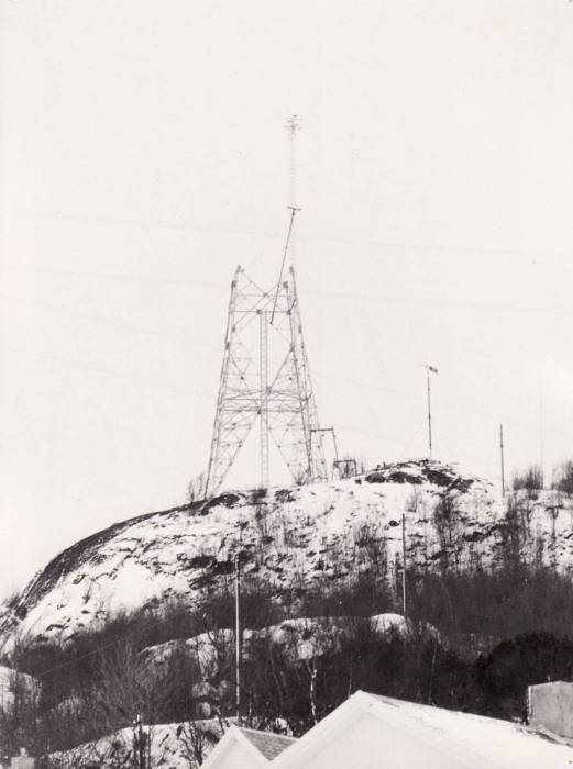 Telemasta på Varberg under montering