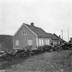 Foto av Dalane Folkemuseums lokaler på Årstad i 1920. Foto: M. E. Dancke