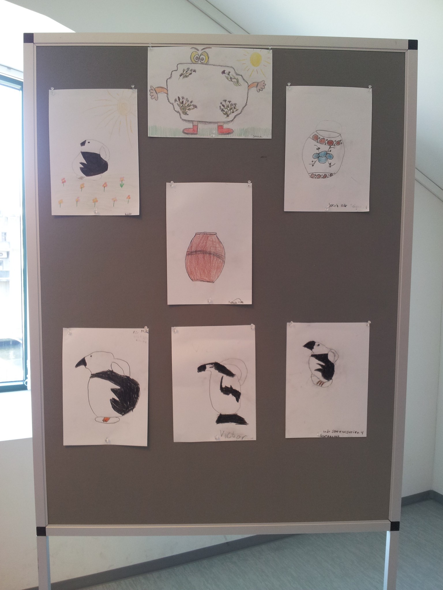Tegninger fra Egersund Fayancemuseums tegnekonkurranse 2015